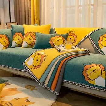 Диванная подушка Four Seasons, универсальная скандинавская простая нескользящая синельная легкая роскошная тканевая подушка 70*70CM