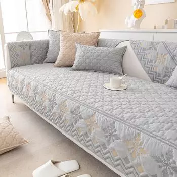 Диванная подушка из стираного хлопка с щеткой, универсальный чехол Four Seasons, нескользящая подушка в богемном стиле, диванная подушка 70*70 бежевый