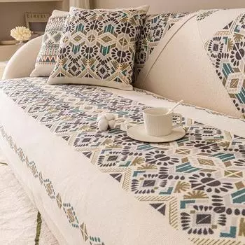 Диванная подушка, обычные ткани для четырех сезонов, простая подушка в скандинавском стиле, нескользящий чехол для дивана из палисандра, ткань, утолщенное полотенце на спинку 65*70cm