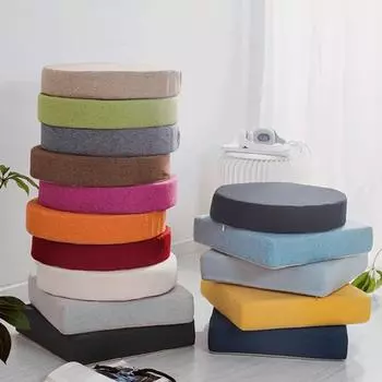 Диванная подушка супер мягкая износостойкая льняная дышащая нескользящая губчатая подушка для сиденья стула для дома Square