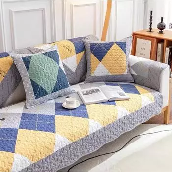 Диванная подушка, универсальная для всех сезонов, нескользящая ткань, чистый хлопок, простая современная подушка, чехол для дивана, тканевое полотенце 70*70cm