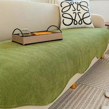 Диванная подушка в форме синели, нескользящая подушка с узором «елочка», чехол для дивана, спинка, полотенце, не царапается 70*70cm