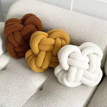 Диванная тканая подушка с полным наполнением, моющаяся, креативная, мягкая текстура, офисный декор жёлтый