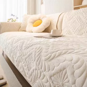 Диванные подушки, нескользящие подушки, светлый роскошный стиль гостиной, зимний плюшевый кожаный чехол для дивана, тканевое полотенце, универсальное утолщение в любое время года 70*70cm