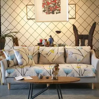 Диванные подушки, простые современные ткани, хлопковая простота для трех человек, всесезонные универсальные хлопковые нескользящие чехлы для диванов, шарфы 70*70