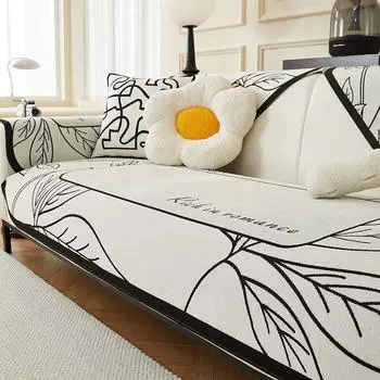 Диванные подушки в стиле ретро — просто и стильно. Прямые чехлы на диван, изготовленные в домашних условиях, — это универсальные противоскользящие чехлы из синели для времен года. 70*70cm