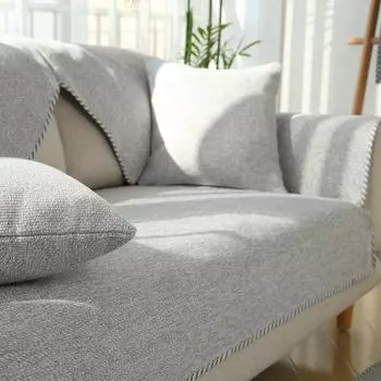 Диванные подушки, всесезонная универсальная ткань, нескользящие зимние подушки из хлопка и льна, массив дерева, универсальный чехол, спинка из шарфа. 70*70