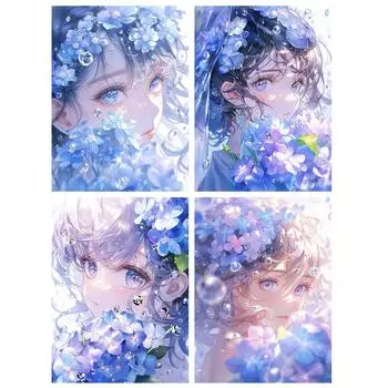 DIY5D Детская алмазная картина Девушка Мультфильм Портрет Вышивка Полная алмазная вышивка для дома Украшение для вышивки крестом Набор для украшения Full Round 20x30CM