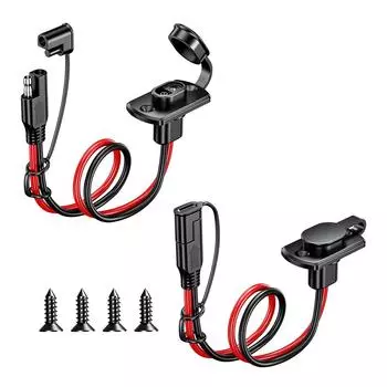 DIY 12AWG SAE кабель питания с разъемом 30 см SAE кабель «папа-мама» универсальный скрытый разъем для крепления на панель аккумулятора мотоцикла