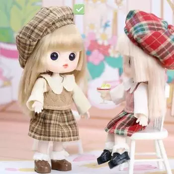 DIY 1/12 BJD Кукла Одежда Юбка BJD Кукла Одежда Набор Кукольные Аксессуары BJD Куклы Платье Дети Девочки