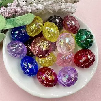 DIY 20 шт. акриловые серьги «Любовь» для изготовления ювелирных изделий, аксессуары для браслета «сделай сам», ожерелье, бусины 15,3 мм, круглые буквы с буквами темно-фиолетового