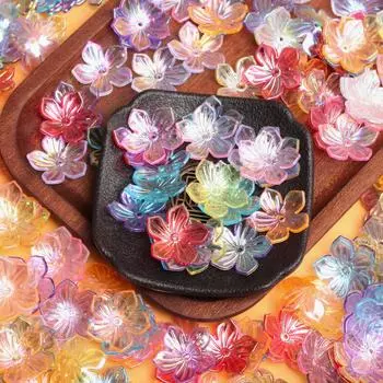 DIY 22,8 мм акриловые бусины в форме цветка солнца браслет ожерелье 20 шт. ручная работа свободные разделительные бусины для изготовления ювелирных изделий жёлтый