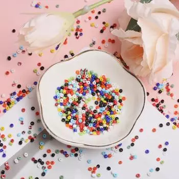 DIY 3000/2000/600 шт DIY 2/3/4 мм материалы для изготовления стеклянные бусины ручной работы одноцветные ювелирные аксессуары 3000Pcs 2mm разноцветный