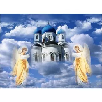 DIY 3D Алмазная картина Церковь Вышивка Крест Стежок Главная Декор Full Round 20x25CM