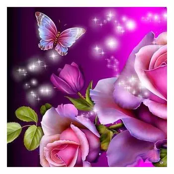 DIY 3D Алмазная картина Цветы Вышивка Крестом Стежок Главная Декор Full Round 20x20CM