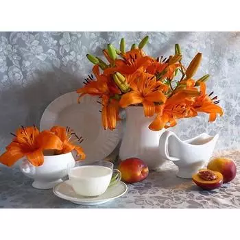 DIY 3D Алмазная картина Цветы Вышивка Крестом Стежок Главная Декор Full Round 20x25CM