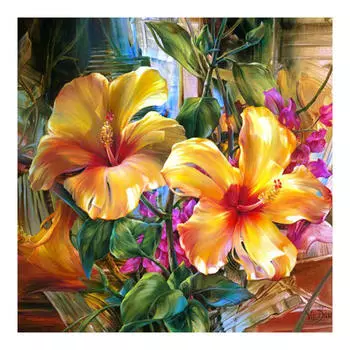 DIY 3D Алмазная картина Цветы Вышивка Крестом Стежок Главная Декор Full Round 20x20CM