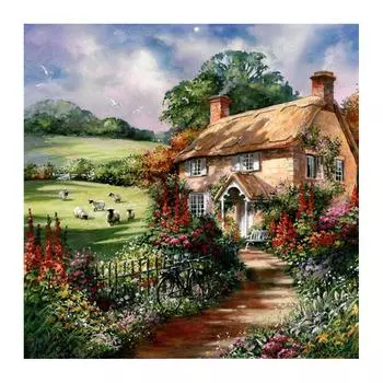 DIY 3D Алмазная картина Ферма Дом Вышивка Крест Стежок Главная Декор Full Round 20x20CM