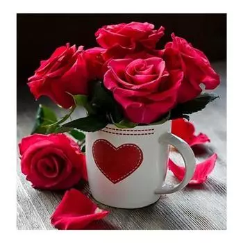 DIY 3D Алмазная картина Кубок Цветочная вышивка Крест Стежок Главная Декор Full Round 20x20CM