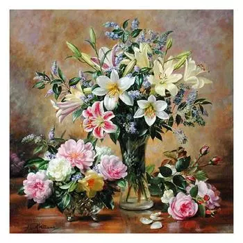 DIY 3D Алмазная картина Лилия Вышивка Крестом Стежок Домашний декор Full Round 20x20CM