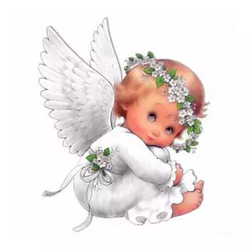 DIY 3D Алмазная картина Маленький ангел Вышивка Крестом Стежок Главная Декор Full Round 20x20CM