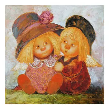 DIY 3D Алмазная картина Маленький ангел Вышивка Крестом Стежок Главная Декор Full Round 20x20CM