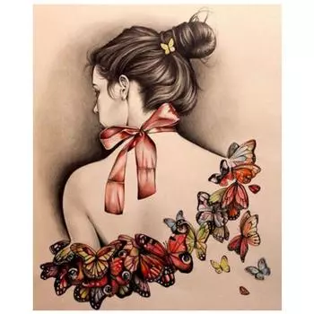 DIY 3D Алмазная картина Молодые женщины Вышивка Крестом Стежок Главная Декор Full Round 20x25CM