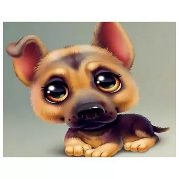 DIY 3D Алмазная картина Мультфильм Собака Вышивка Крестом Стежок Главная Декор Full Round 20x25CM