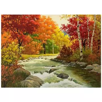DIY 3D Алмазная картина Осенняя вышивка Домашний декор Full Round 20x25CM