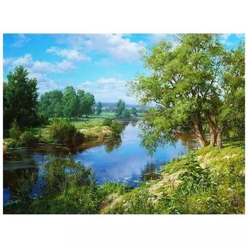DIY 3D Алмазная картина Пейзажная вышивка Крестиком Главная Декор Full Round 20x25CM