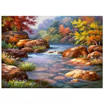 DIY 3D Алмазная картина Пейзажная вышивка Крестиком Главная Декор Full Round 20x25CM