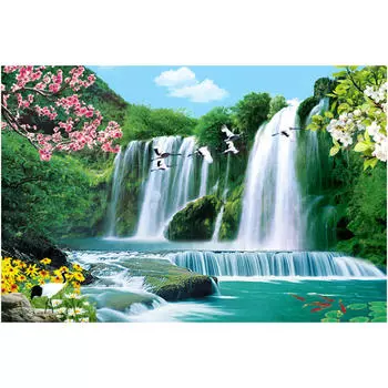 DIY 3D Алмазная картина Пейзажная вышивка Крестиком Главная Декор Full Round 20x25CM