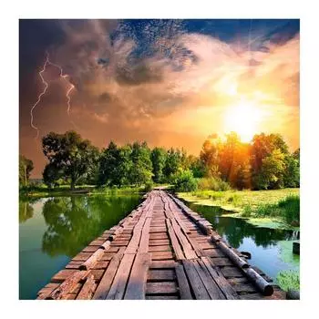 DIY 3D Алмазная картина Пейзажная вышивка Крестиком Главная Декор Full Round 20x20CM