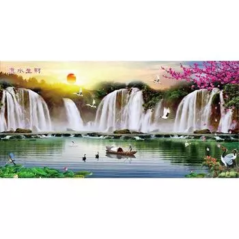 DIY 3D Алмазная картина Пейзажная живопись Вышивка Крестом Ремесло Стежок Домашний декор Full Round 20x50CM