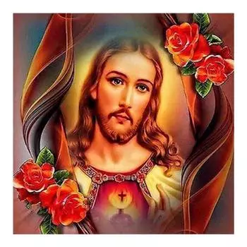 DIY 3D Алмазная картина Религиозная фигура Вышивка Крестом Стежок Главная Декор Full Round 20x20CM