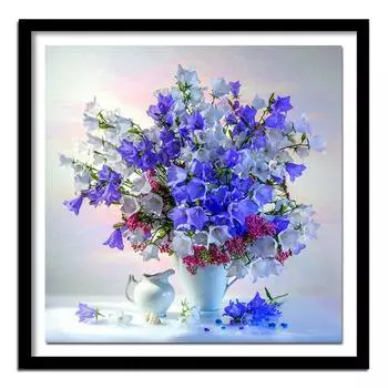 DIY 3D Алмазная картина Ваза Полный круглый бриллиант Маленькая лилия 20X30CM