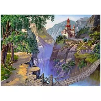 DIY 3D Алмазная картина Замок Пейзаж Вышивка Крест Стежок Главная Декор Full Round 20x25CM