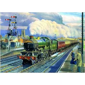 DIY 3D Алмазная картина Железнодорожная станция Вышивка Крестом Стежок Главная Декор Full Round 20x25CM