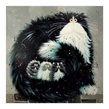 DIY 3D Алмазная картина животное кошка вышивка крестиком домашний декор Full Round 20x20CM