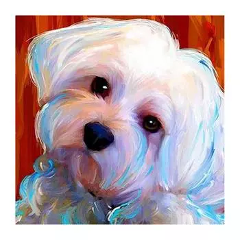 DIY 3D Алмазная картина животное собака вышивка крестиком домашний декор Full Round 20x20CM