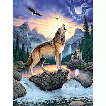 DIY 3D Алмазная картина животное волк вышивка крестиком домашний декор Full Round 20x25CM
