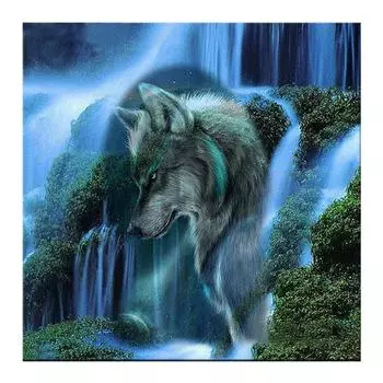 DIY 3D Алмазная картина животное волк вышивка крестиком домашний декор Full Round 20x20CM