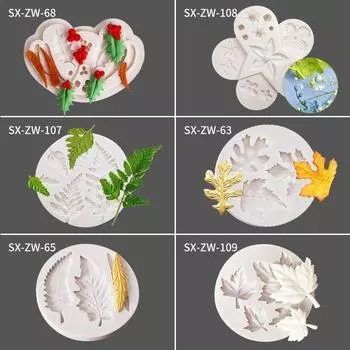 DIY 3D лист цветы силиконовые формы помадка украшения торта шоколад сахарная форма SX-ZW-109