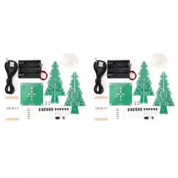DIY 3D Рождественская елка 3 PCB Набор для практики пайки для любителей DIY (7 цветов)
