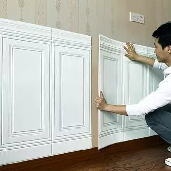 DIY 3D Теплая спальня настенное украшение Современная гостиная Водонепроницаемые наклейки на стену Самоклеящиеся обои Покраска Принадлежности для дома 90cmX70cm-1pcs