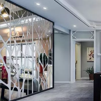 DIY 3D зеркальные настенные наклейки геометрические акриловые настенные зеркальные наклейки украшения дома 110*30cm серебряный