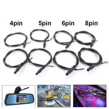 DIY 4/5/6-контактный разъем для автомобильного видеорегистратора, удлинительный кабель для камеры HD-монитора автомобиля заднего вида/резервной камеры, провод для мужской и женской вилки, шнур male 4pin