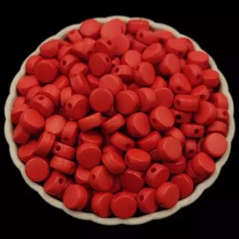 DIY 50 шт. 4*7 мм свободные бусины ярких цветов для изготовления ювелирных изделий, ожерелье, браслет, кулон с одним отверстием, бусины, оптовая продажа бусин красный