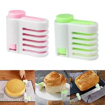 DIY 5-слойный фиксатор для резки хлеба, торта, резак, тост, выравниватель, кухонный инструмент белый/розовый