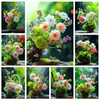 DIY 5D Алмазная картина Цветок Вышивка крестом Набор Полный Круглый Квадратный Алмаз Вышивка Роза Мозаика Художественная Картина Подарочное Украшение Full Round 20x30CM